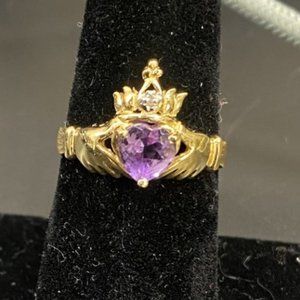 amethyst Claddagh ring